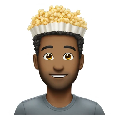 popcorn on my head sticker