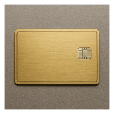realistic style American Express Gold credit card, gold color, no text sticker