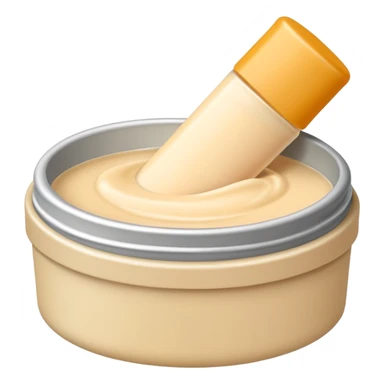 Beige tub of lip balm sticker