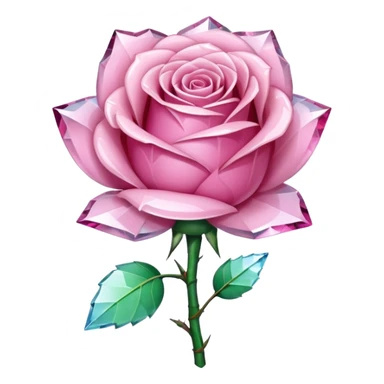 Rose made out of broken crystal  sticker