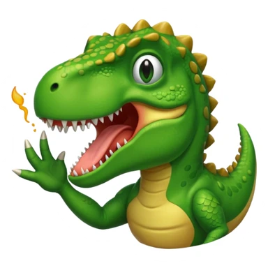 Cute T. rex blowing. A kiss  sticker