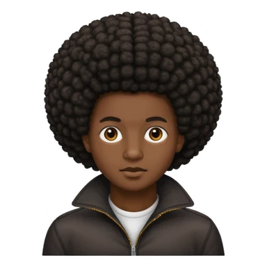 African American with a Afro sticker