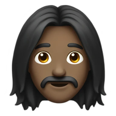 guys with long nose and long black hair sticker