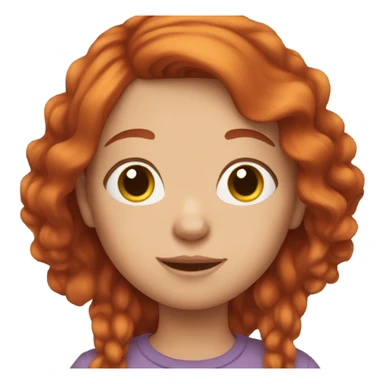 Red hair girl with a cat sticker