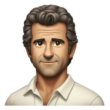 Young Mel Gibson sticker