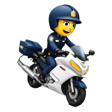 Police chasing on motorcycle  sticker