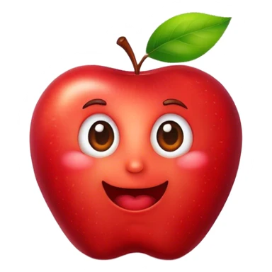 Manzana con cara sticker