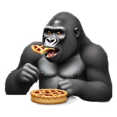 Gorilla eating pie sticker