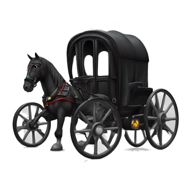 Evil Darth Vader’s 2 horse drawn 4 wheeled coach  sticker