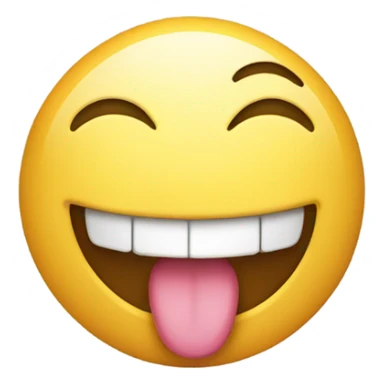 Laughing tongue out sticker