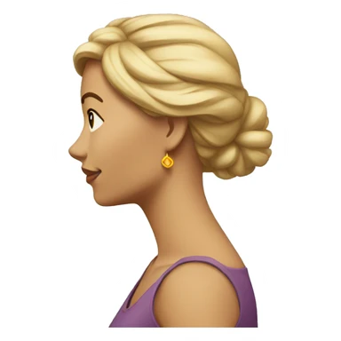 woman adult side view sticker