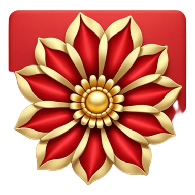 Red gold flover sticker