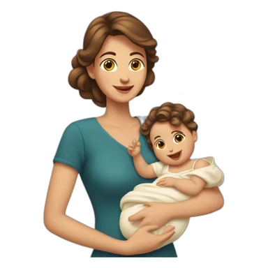 Femme espagnole et son bébé sticker