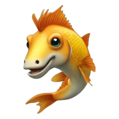 Fish horse sticker