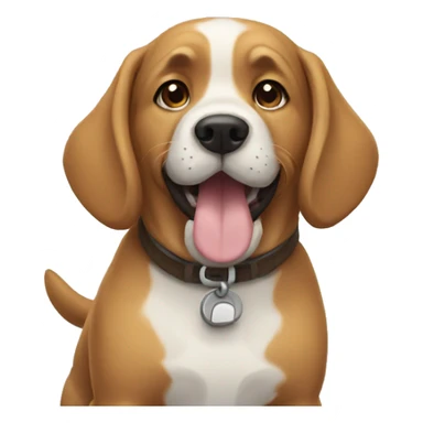 a dog saying hello sticker