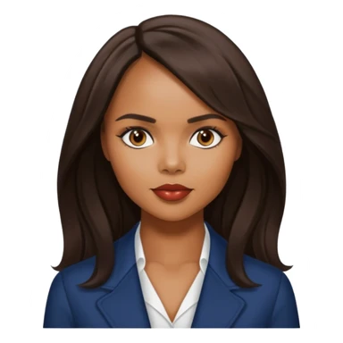 Sharon Leal with long dark brown hair sticker