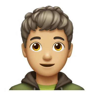 boy with mushroom haircut sticker