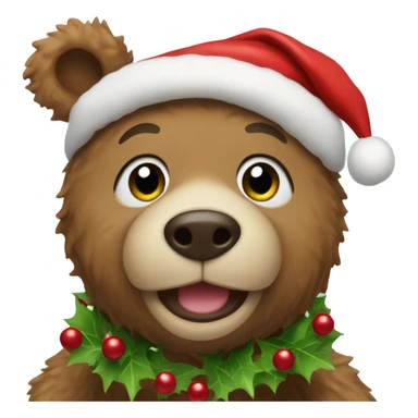 Christmas teddy bear sticker