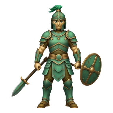 Bronze warrior figure,Museum Statues. sticker