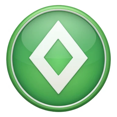 circulo verde con una flecha blanca dentro sticker