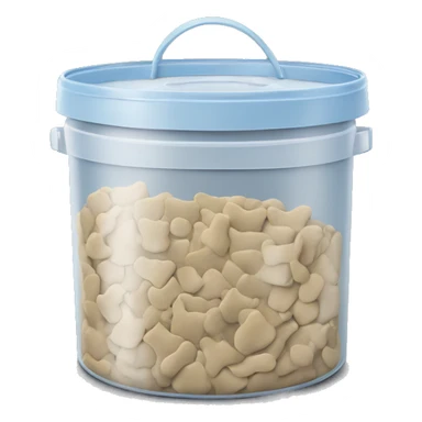 Cat litter in a plastic canister sticker