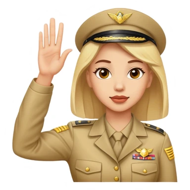 Salute pose woman sticker