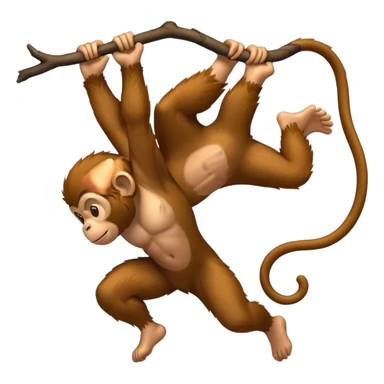monkey climbing sticker