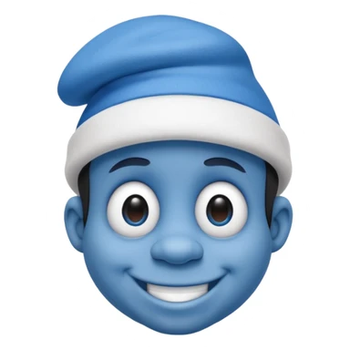 Black poppa smurf sticker