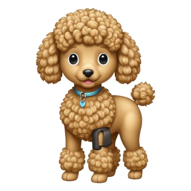 Beige poodle sticker