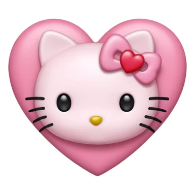 hello kitty heart`no mouth sticker