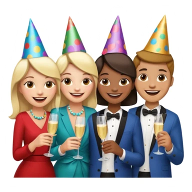 a bunch of friends sticker