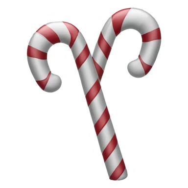 Light grey candy canes, with black bow on it sticker