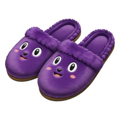 Cute cute midnight plum color slippers  sticker