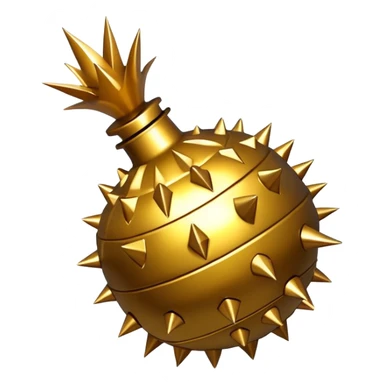 Golden grenade bomb spikes  sticker