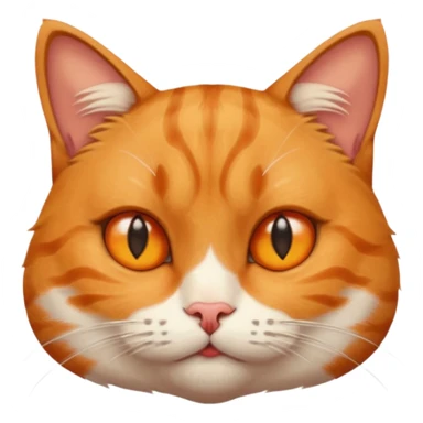 Cat with squinting eyes and pursed lips sticker