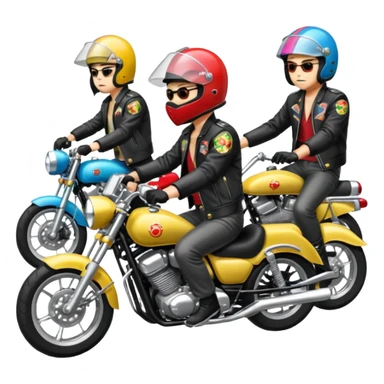 Japanese Bosozoku riding their bikes sticker