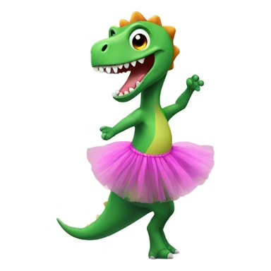 Dinosaur with tutu sticker