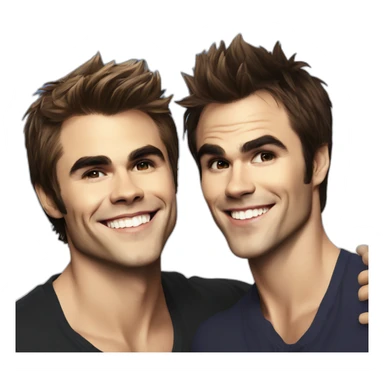 Paul Wesley with Ian Somerhalder sticker