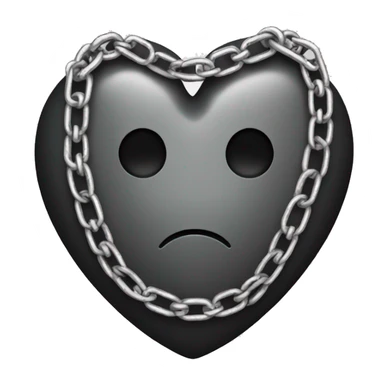 Black heart wrapped in chains sticker