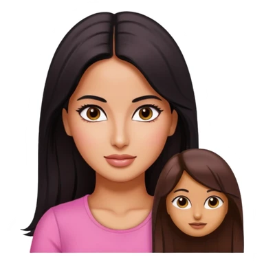 ipretty bratz emoji of katrina kaif wearing a pink top sticker