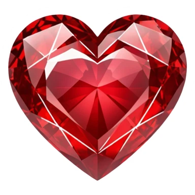 heart with a shattered gemstone effect, remove background sticker