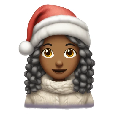 Cozy Christmas girl sticker