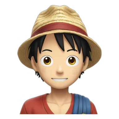luffy from live action meeting luffy from anime sticker