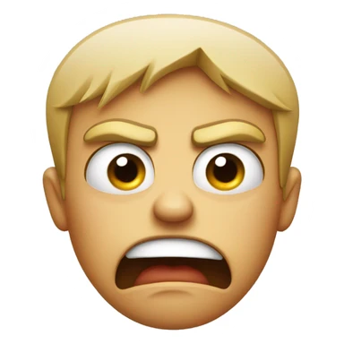 Angry face crying  sticker