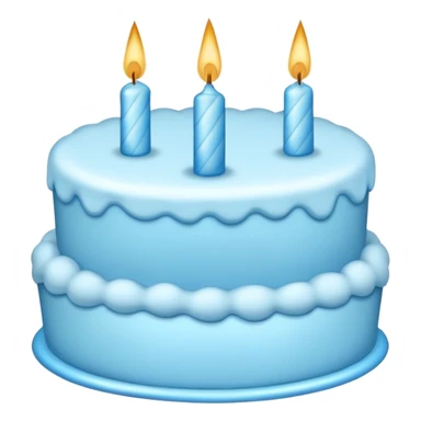 Light blue delicious cake sticker