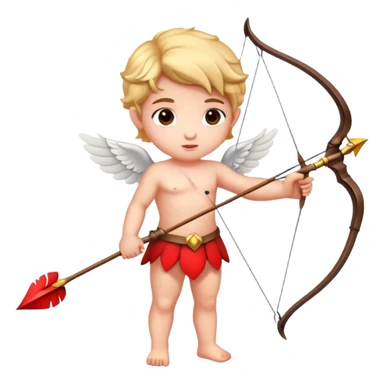 cupid with a bow and arrow sticker