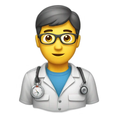 curious figure emoji for an analytics team for support services sticker