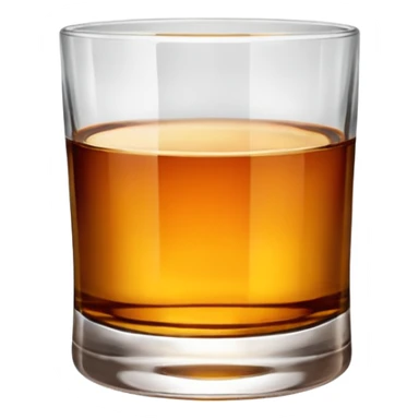 glass with whisky, white background, 16x16px sticker