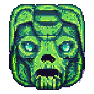 minecraft creeper face pixel art style sticker
