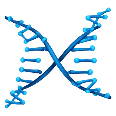 A black and blue DNA helix sticker